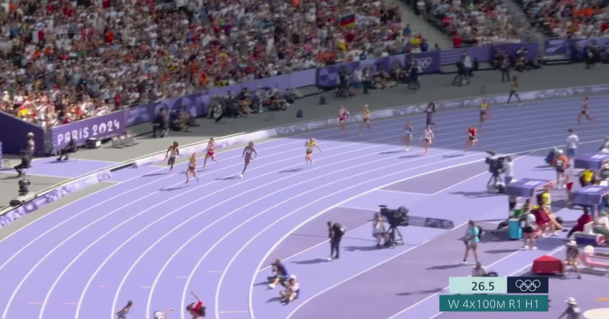 Team USA The Women's 4x100Meter Relay Team Win Its Heat Track & Field